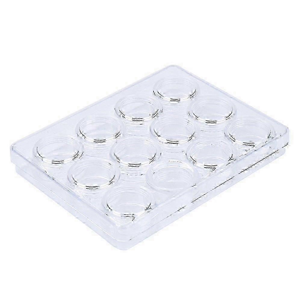 Fish Hook Storage Box Bead Container Box Empty Clear Plastic Cosmetic Box 12 Pieces