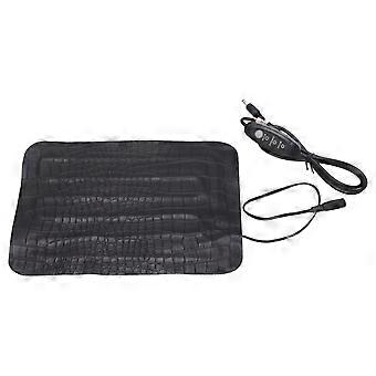 Almohadilla térmica 8.5W 3 engranajes ajustable temperatura lavable Alfombra térmica de reptil de cuero PU para asiento de automóvil para mascotas 5V 2A 1522
