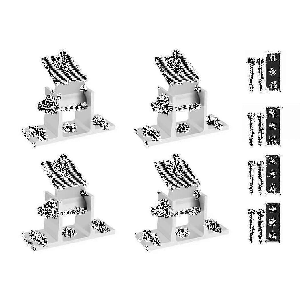 4sets Solar Panel Brackets, 15-30 Adjustable Pv Module Brackets, Solar Mountings, Flat Roof, Mount