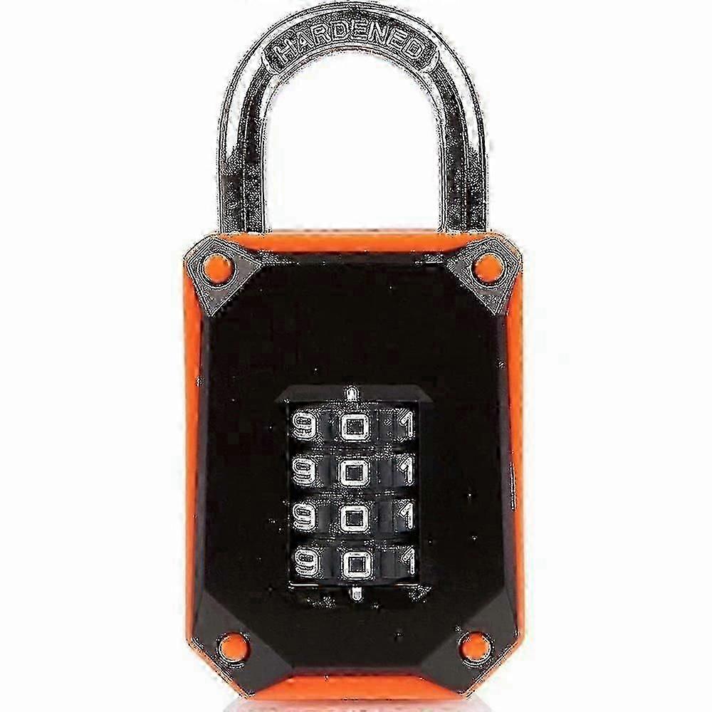 Sturdy 4-digit Code Padlock Heavy Duty Stainless Steel Fit compatible withMaximum Security