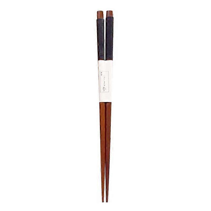 1 Pair Natural Solid Wood Handmade String Wrapped Handle Chopsticks Tableware KAESI