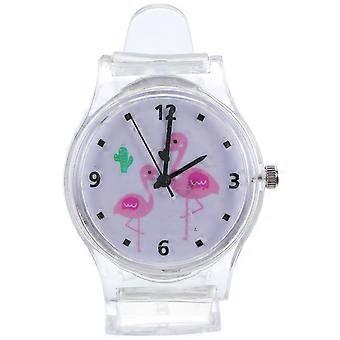 Adorable Kids Watch Creative Quartz Watch for Kids 3Pcs Flamingo Pattern
