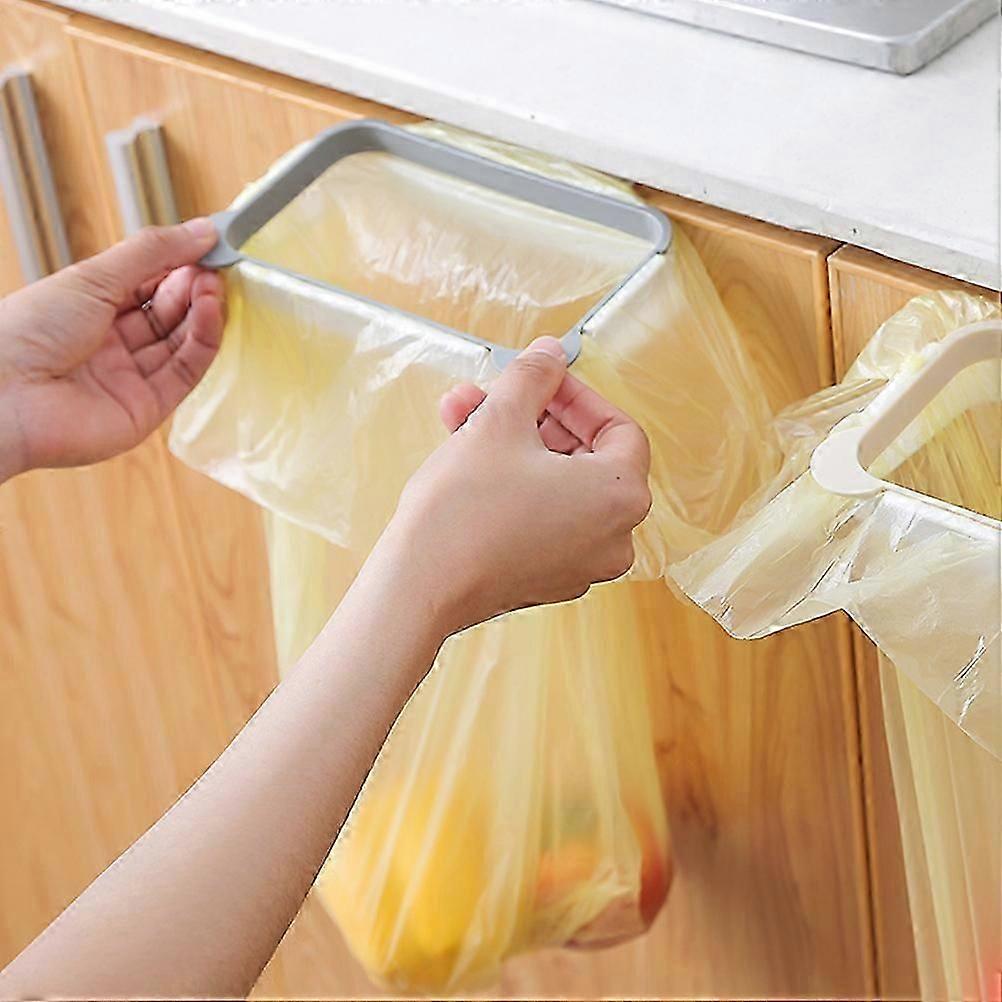 Kitchen Door Mounted Hanging Rack, ABS Material, 4Pcs, Trash Bag Rack for Kitchen