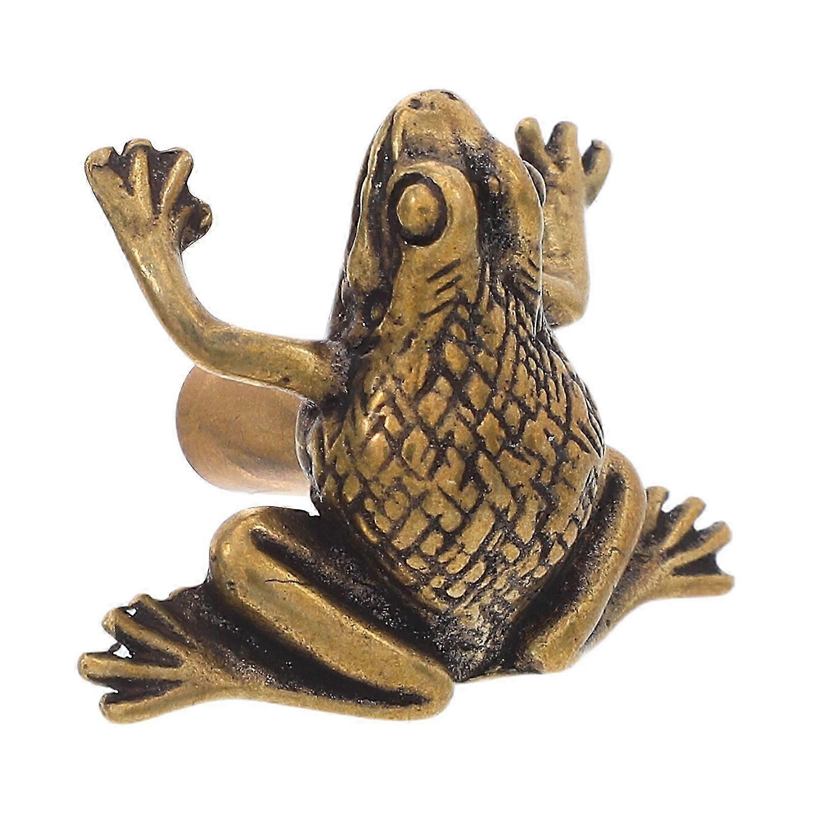 Vintage Brass Frog Door Knobs for Smooth Operation Brown Cabinet Handles