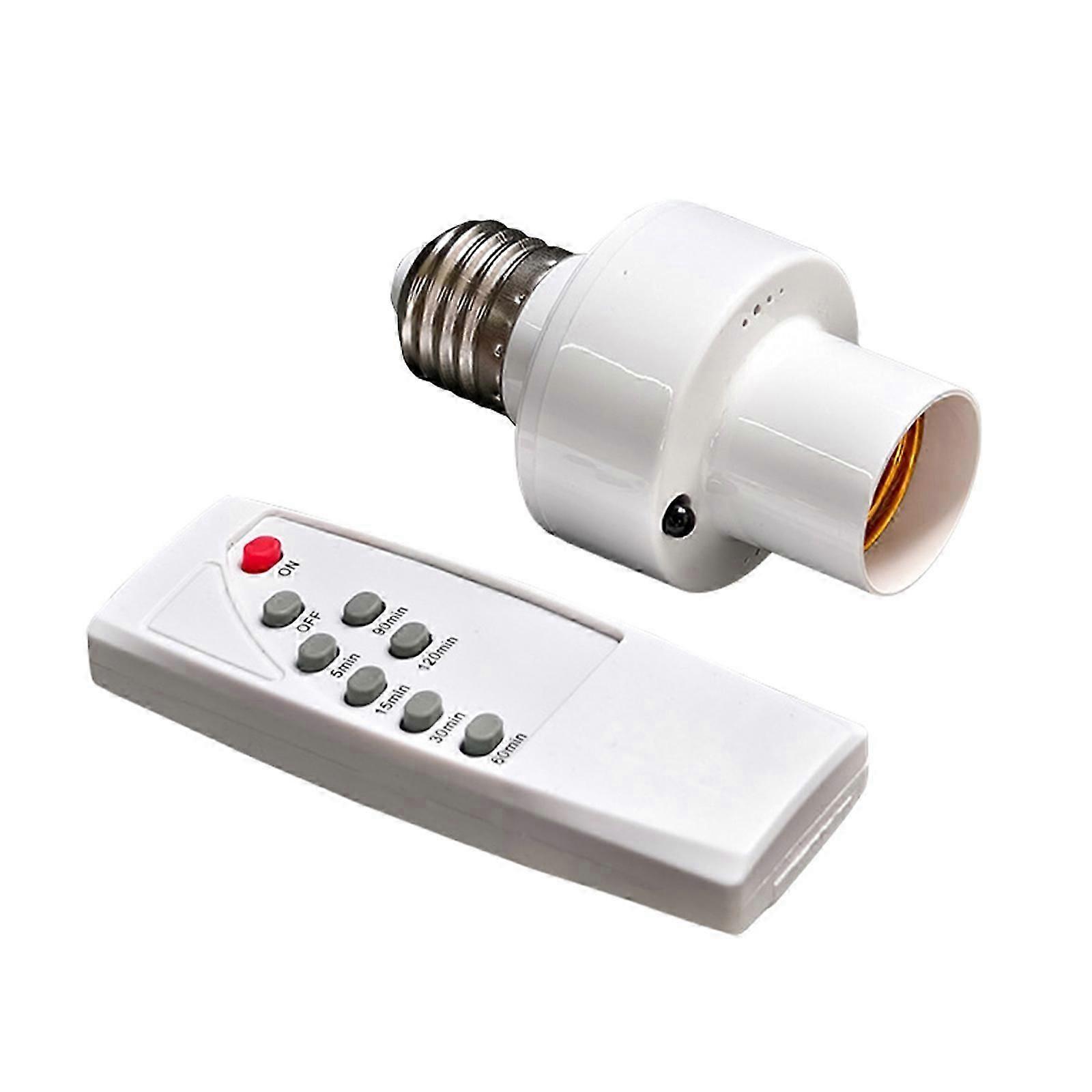 1/3 Set E27 Base Lamp Holder Light Switches Remote Control Light Socket Wireless Light Bulbs Socket Switches with Timer