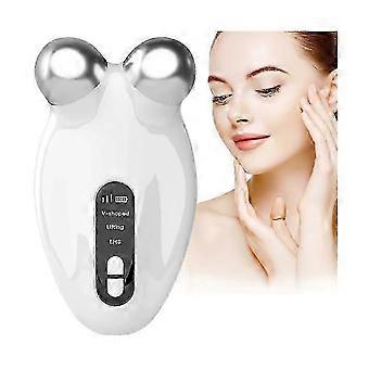 Massaggiatore viso a microcorrente, ricaricabile tramite USB, con tecnologia 335 per rassodamento e azione anti-età (bianco)