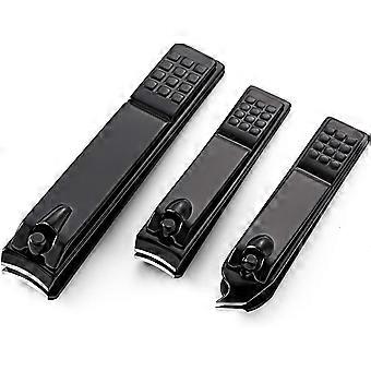 Cortaúñas de acero inoxidable de 3 piezas, afilados y resistentes, para hombres y mujeres.