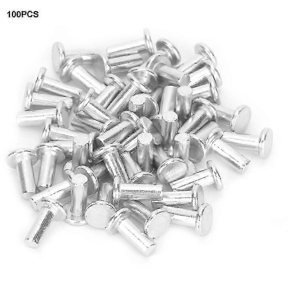 100pcs M4 Flat Head Aluminum Rivets Compatible with GB867 Solid Rivets