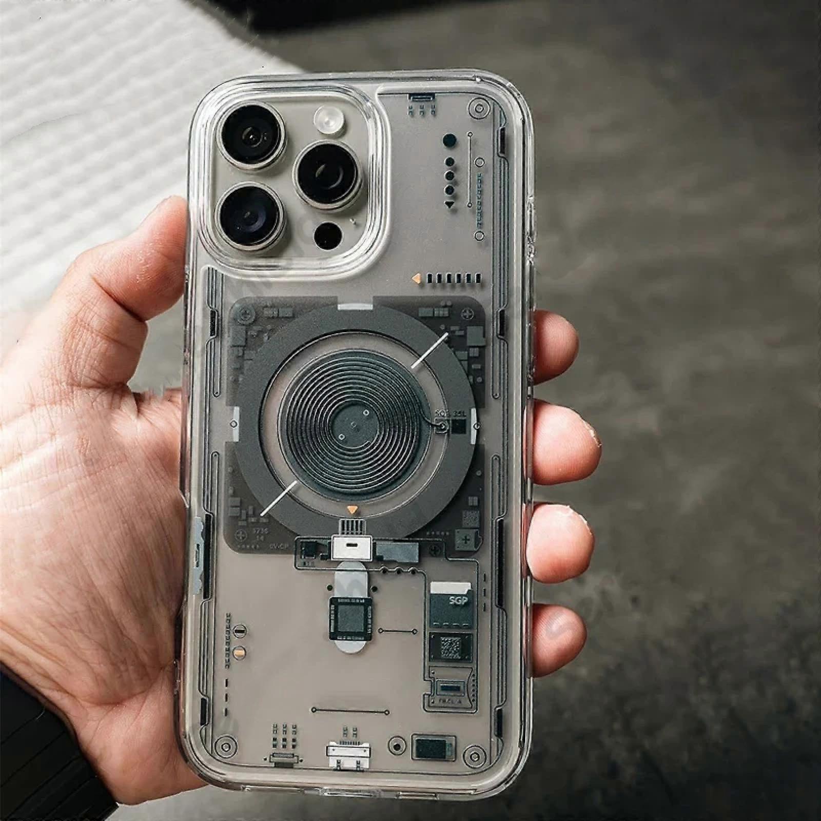 Magnetic Case Clear Shockproof Full Coverage Protection with Camera Guard for iPhone 13 Pro Max