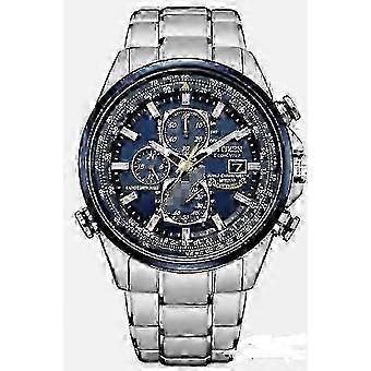 Neue Citizen Blue Angels Eco-Drive Herren Welt Chronograph Luxusuhr mit Saphirglas