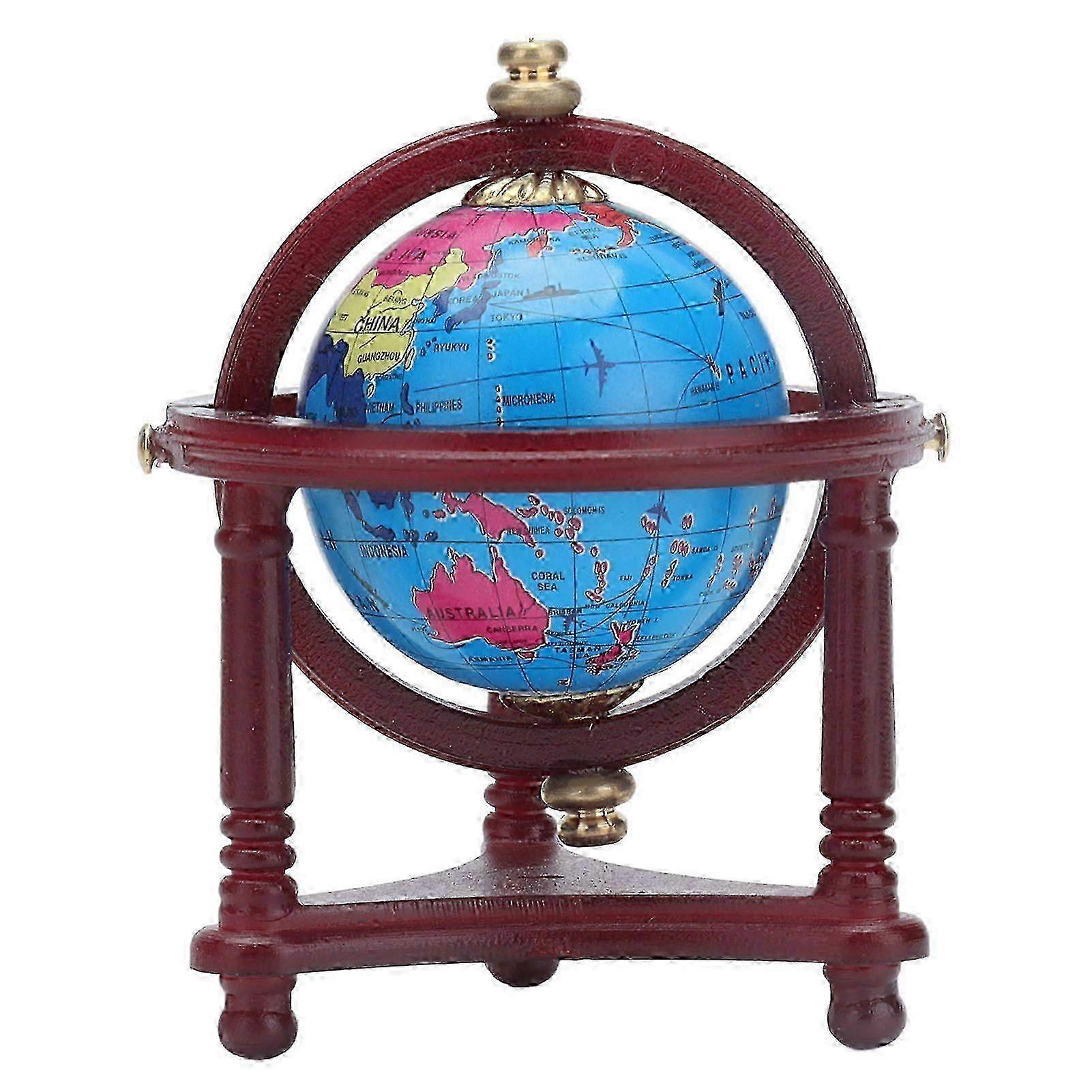 hard Dollhouse Globe Model Educational Simulation1:12 Miniature World Globe Accessory with Stand intelligence