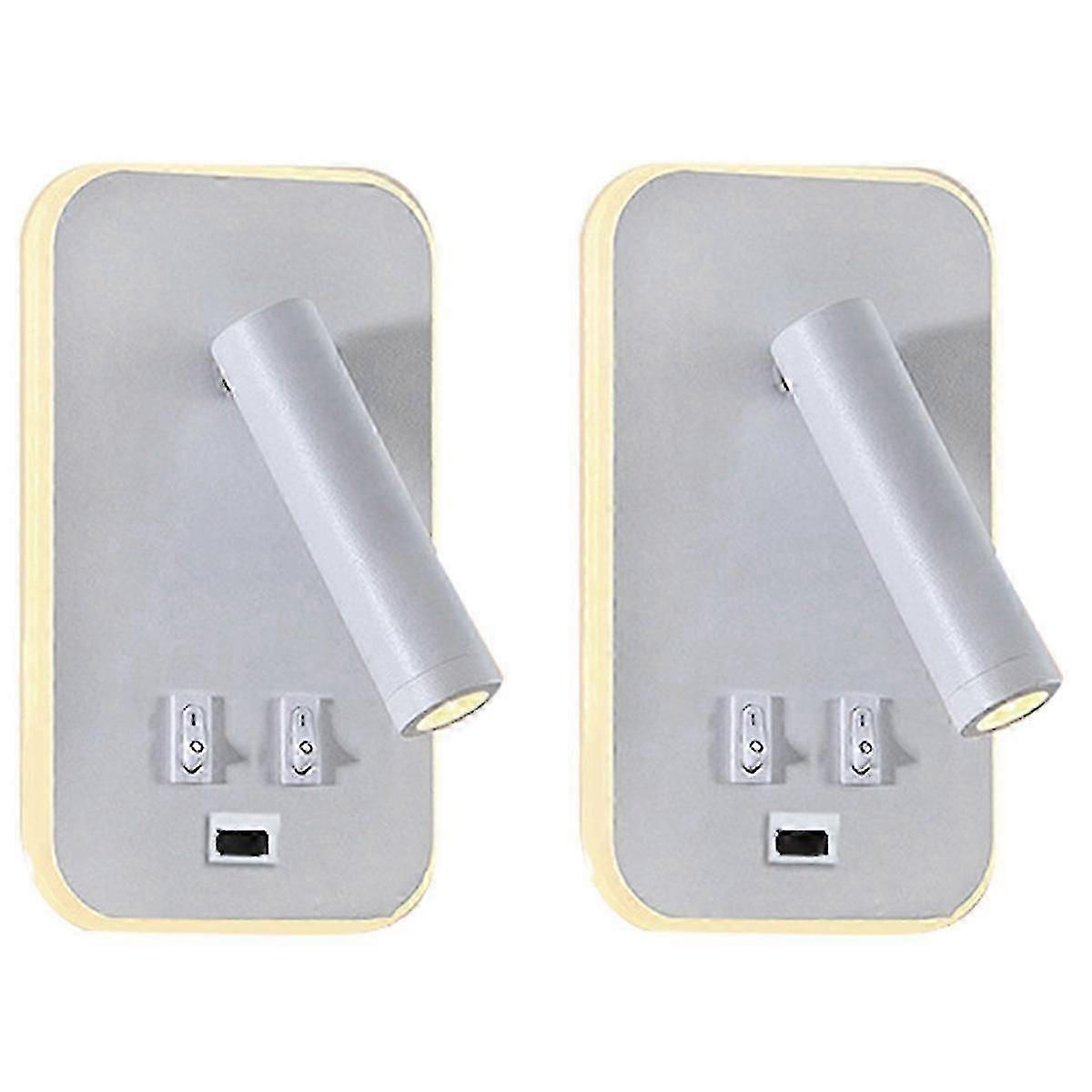 Adjustable Wall Lamp Bedside Study Reading Sconce Lamp White