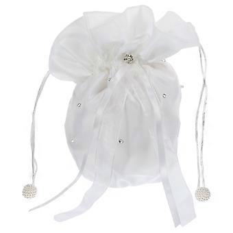 Point Diamond Bridesmaid Bag for Wedding Use Pearl Dolly Handbag Milk White