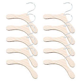 Pet Clothes Hangers Wooden Set for Practical Use 10Pcs Simple Apparel Hangers