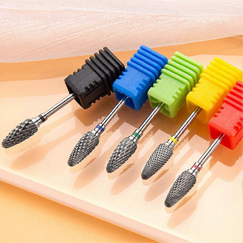 Metal Nail Bits Manicure Drill Bit Set with Grinding Function 2Pcs