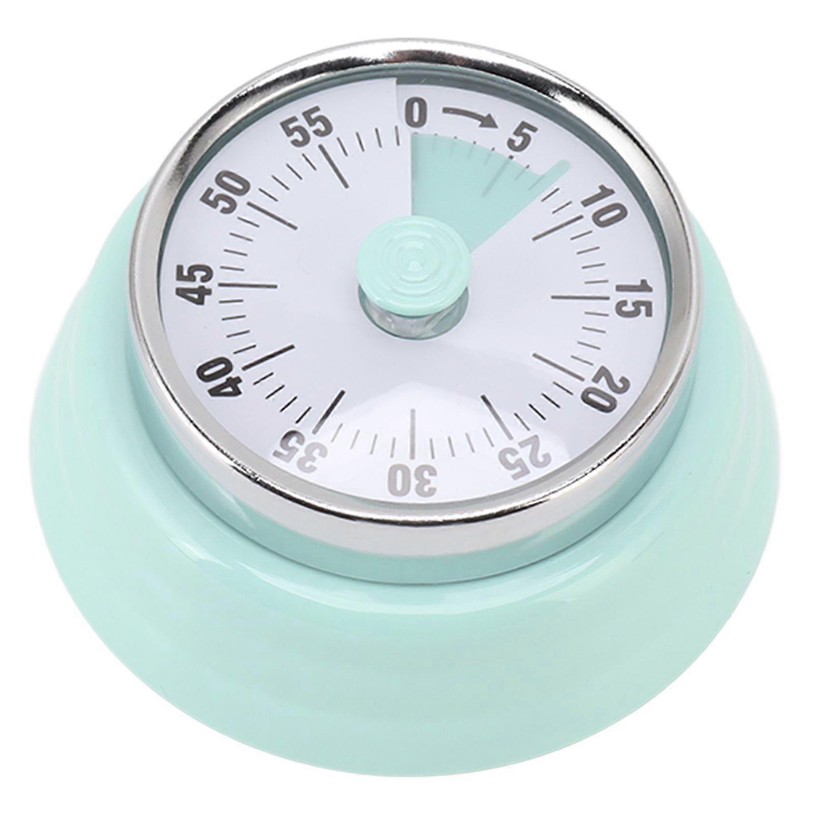 Mechanical Countdown Timer with Visual Display Dial Stainless Steel Timer for Learning Office Light Green(YMCAT)
