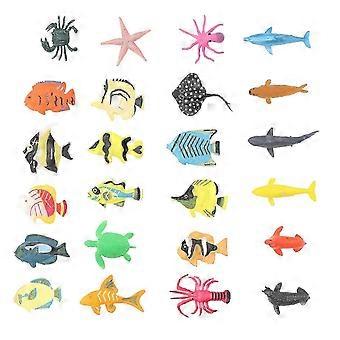 Tropical Fish PVC Playset 12 Piece Educational Ocean Animal Figures for Kids Learning and Bath Toy Activities