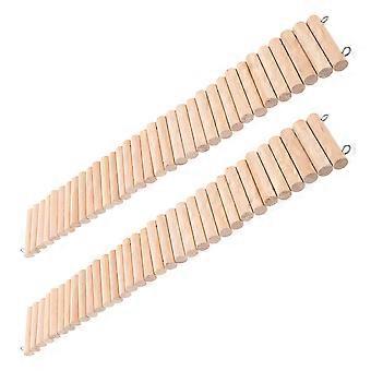 Hamsterleiter-Spielzeug zum Klettern aus Holz, 2er-Set