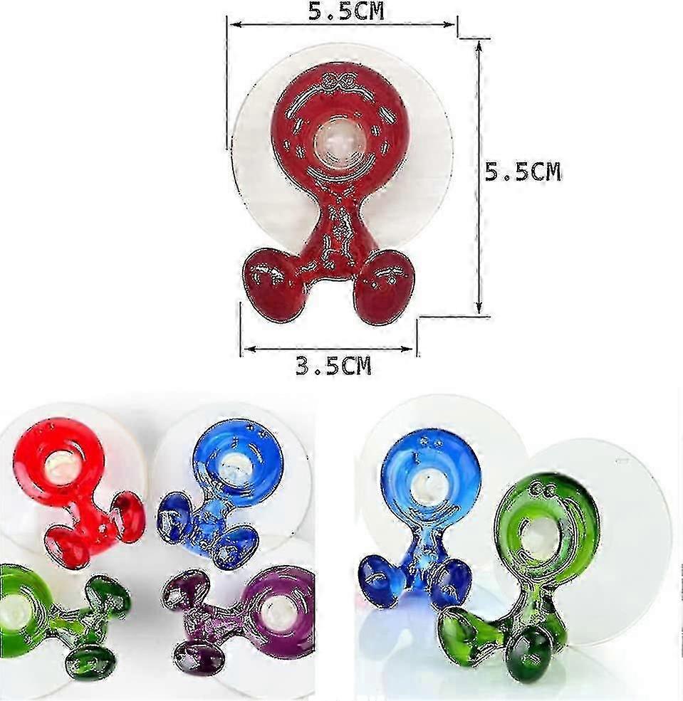 4 Pcs Wall Mounted Toothbrush Holder Wall Mounted With Suction Cup