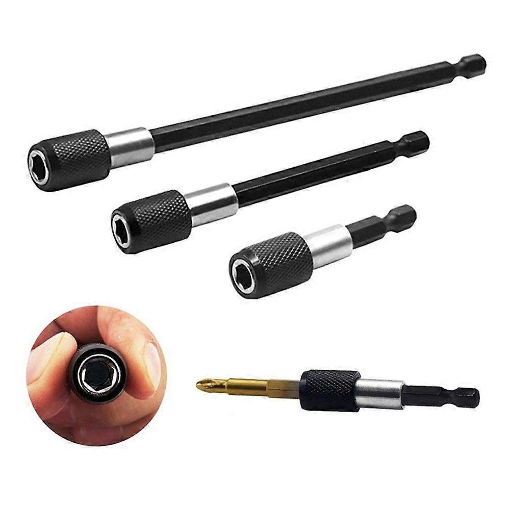 3pc Quick Release Extension Rod Set Hex Shank Self Locking for Drill Driver
