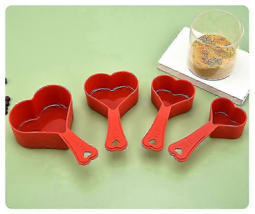 PP Heart Measuring Cups 4-piece