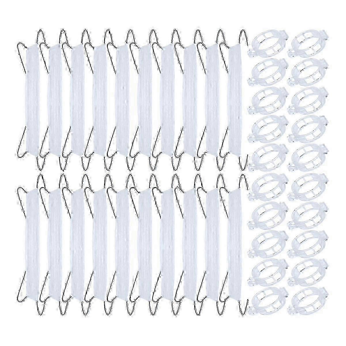 40pcs Tomato Hooks with String,Tomato Support Hooks with 33.3ft Twine