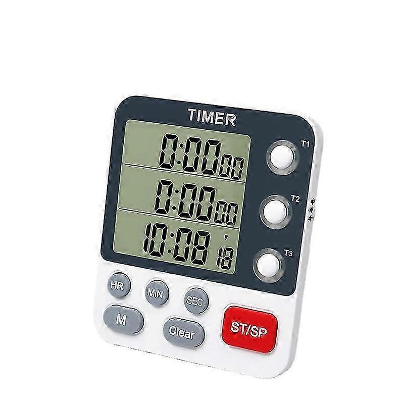 Dual Display Triple Kitchen Countdown Timer
