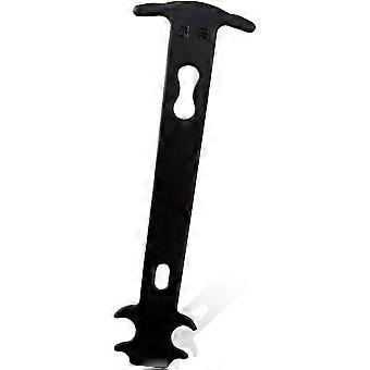 Indicatore di usura della catena della bicicletta, controllo della catena, righello di misurazione della catena in acciaio, strumento di riparazione per biciclette per il controllo di mountain bike o bici da strada (2 pezzi, nero)