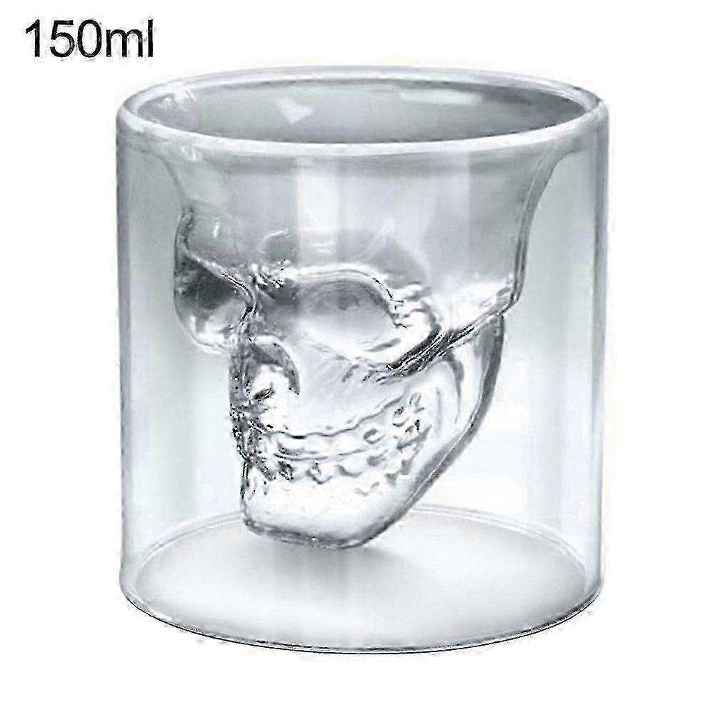 Double Wall Borosilicate Skull Glass Cup
