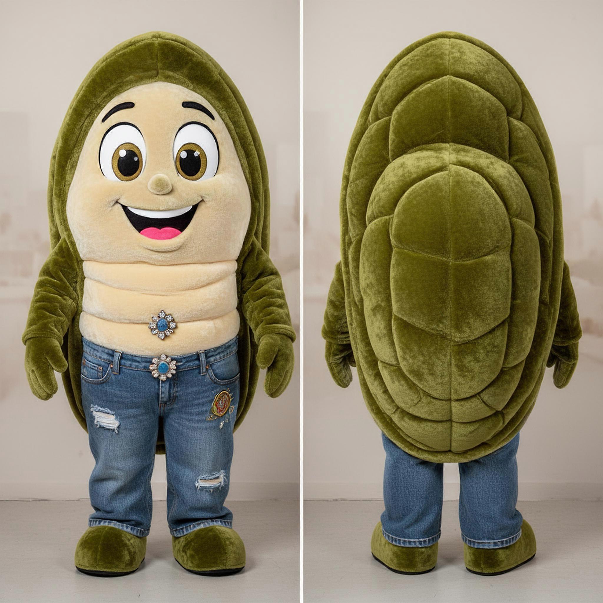 MASTICOT Olive Green Bubbly Clam Chowder Mascot
