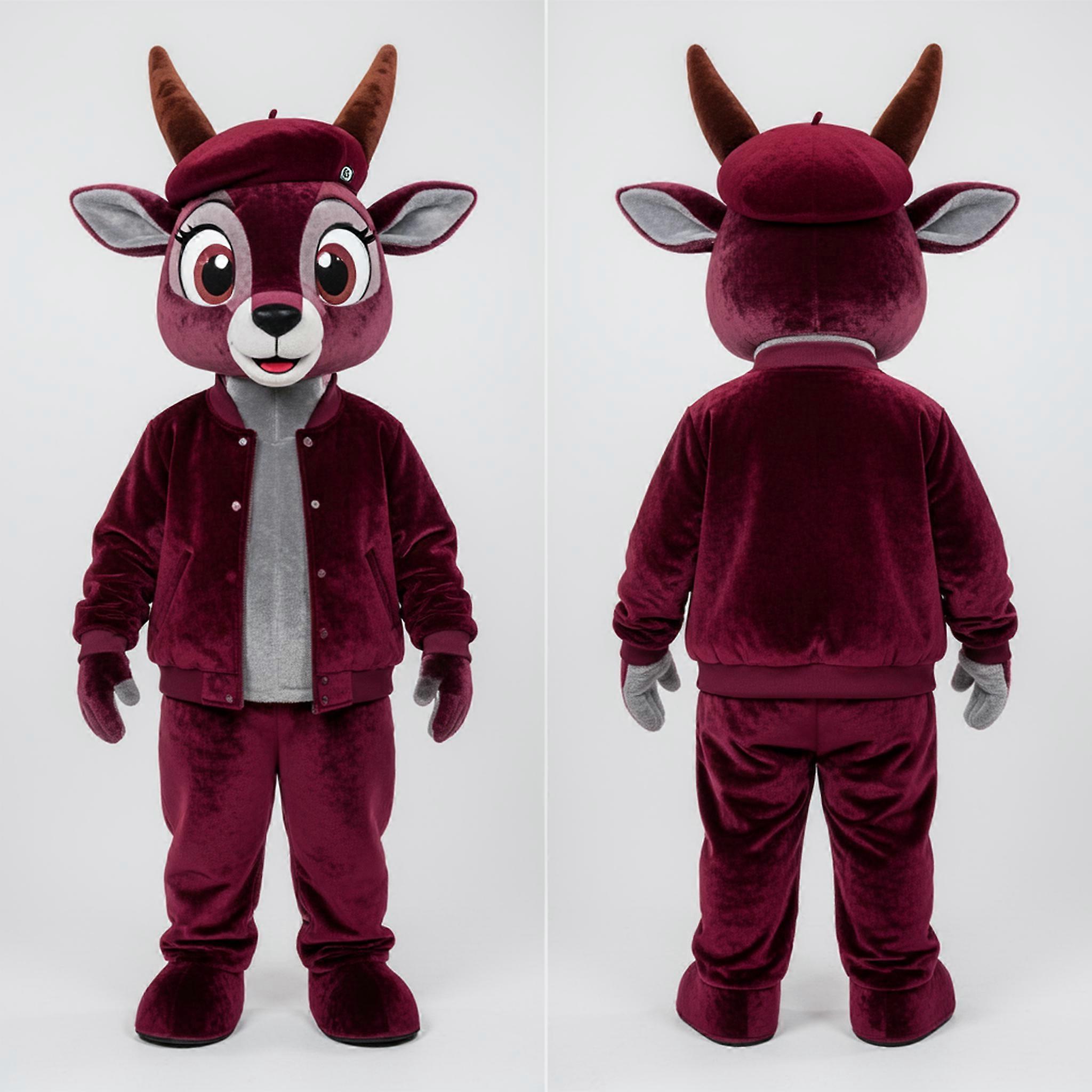 MASTICOT Maroon Bomber Gazelle Mascot