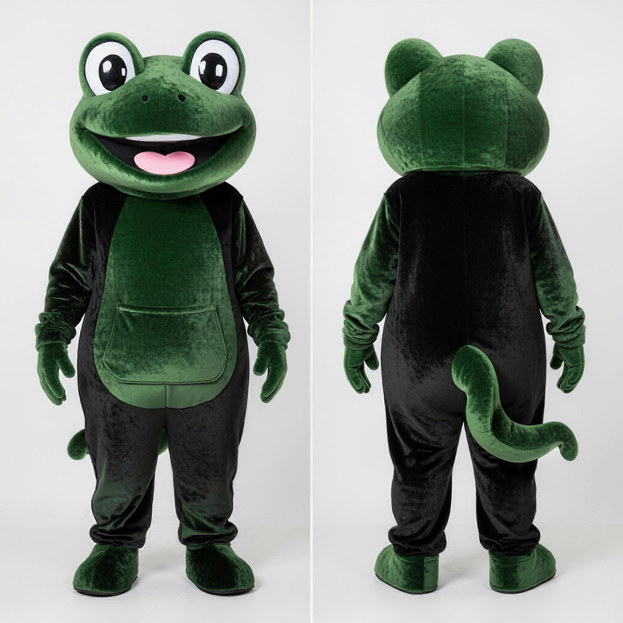 MASTICOT Moss Green Cartoon Frog Mascot