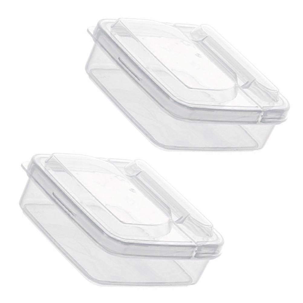 Cheese Slice Storage Cases for Storage 2Pcs Transparent Butter Boxes