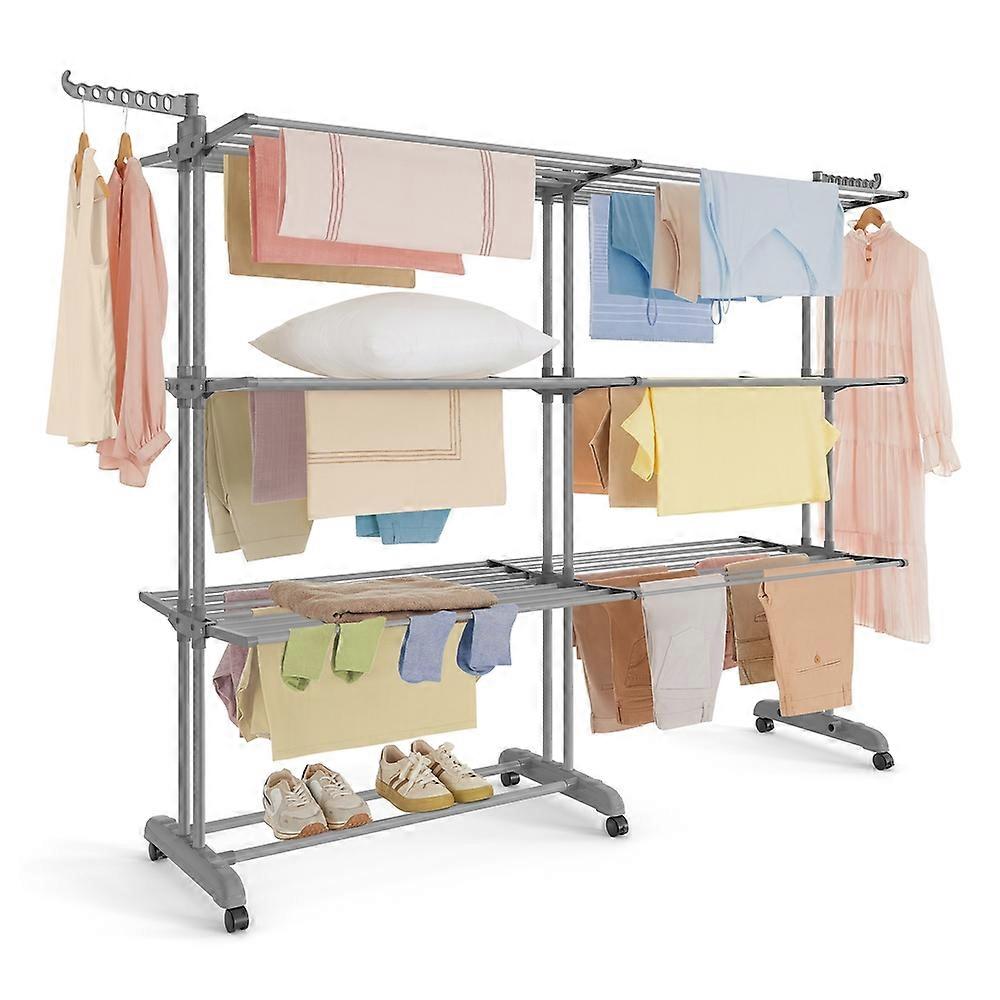 Clothes Drying Rack 4-Tier, Foldable Laundry Drying Rack