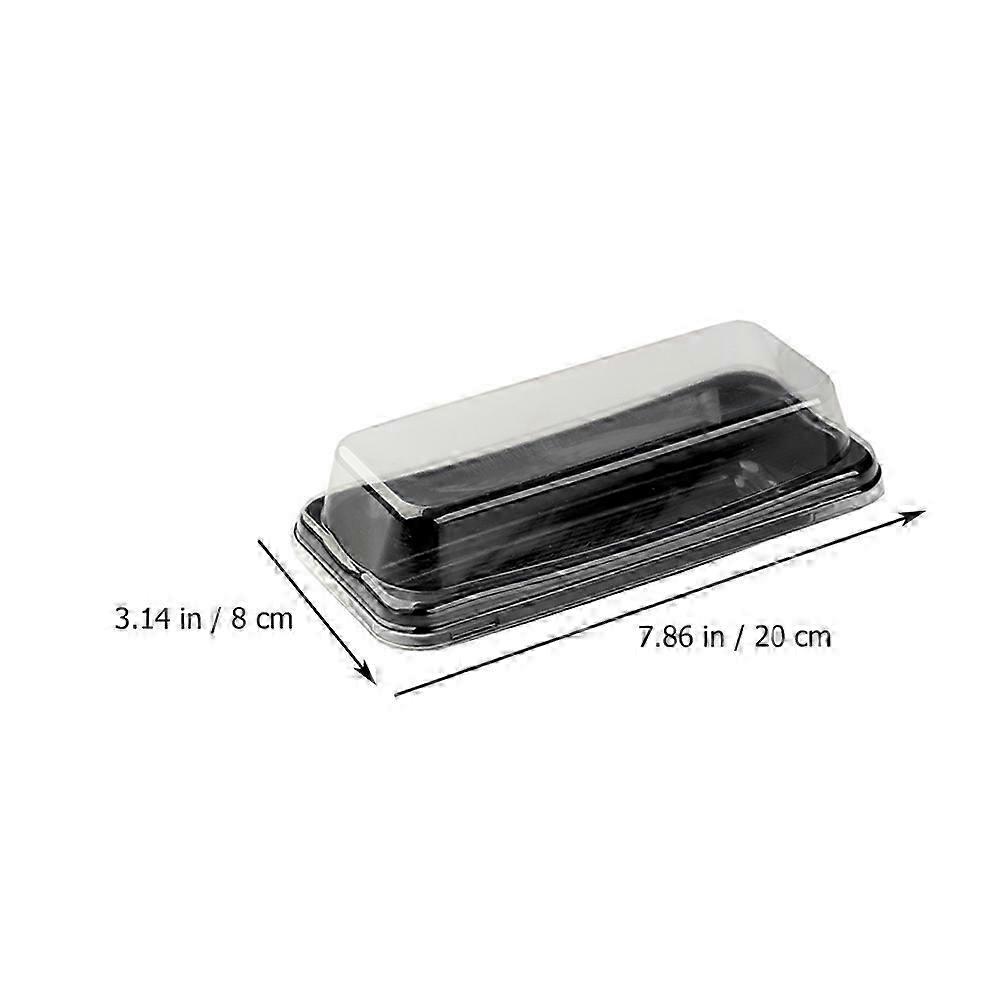 Pet Cake Box Black compatible with Bread Use 16Pcs Transparent Dessert Holders