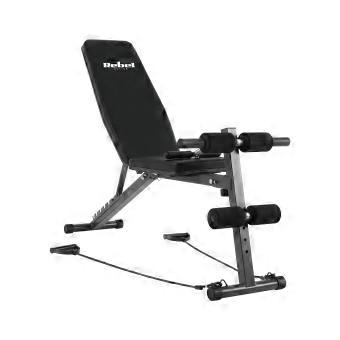 Verstelbare schuine trainingsbank met beenvergrendeling en elastieken RBA-2003