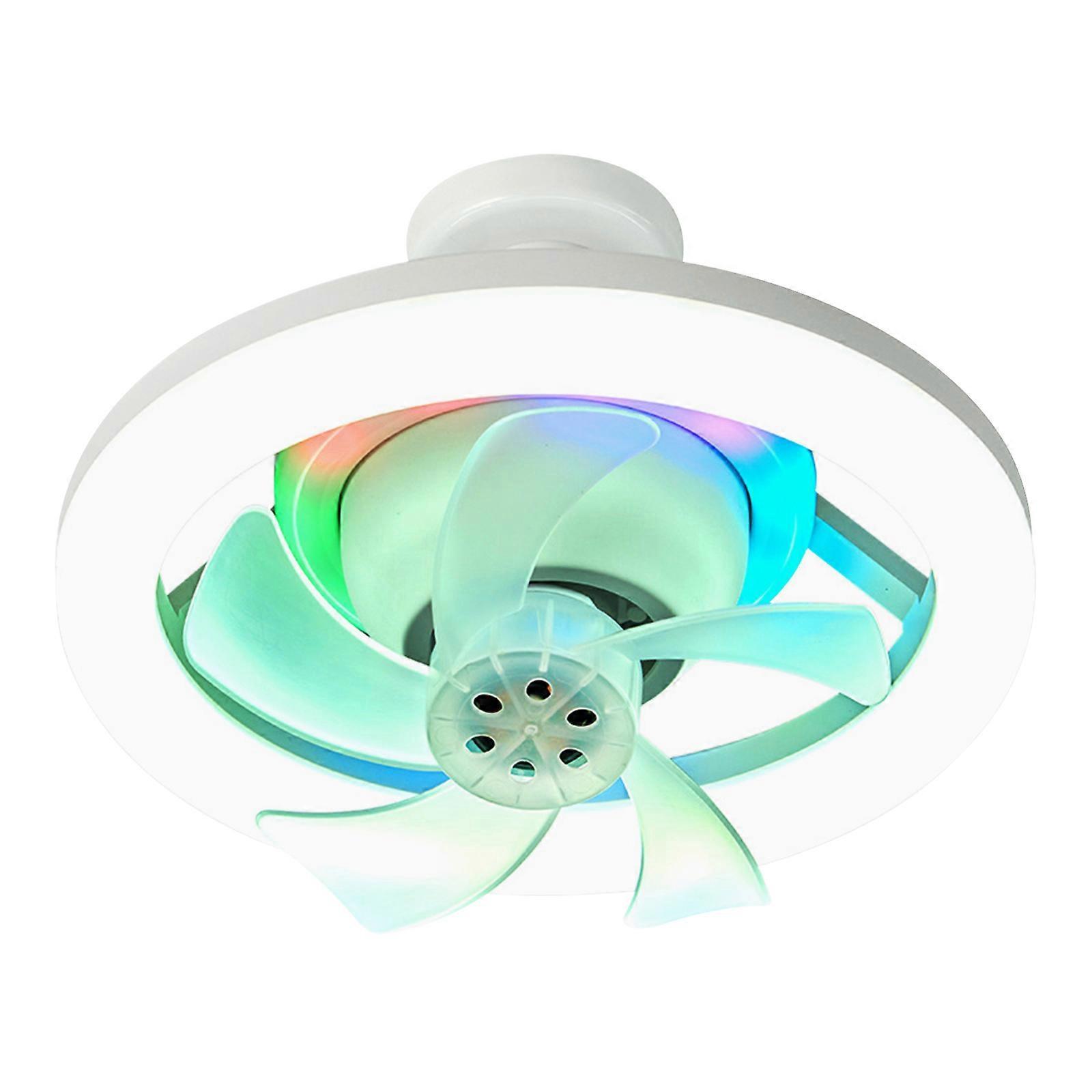 Dimmable RGB Fan Light E27 Base