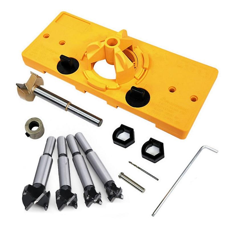 Hinge Drilling Jig 15mm-35mm Dowel Jig Kit Wood Cutter Jig Guide Sleeve Tools