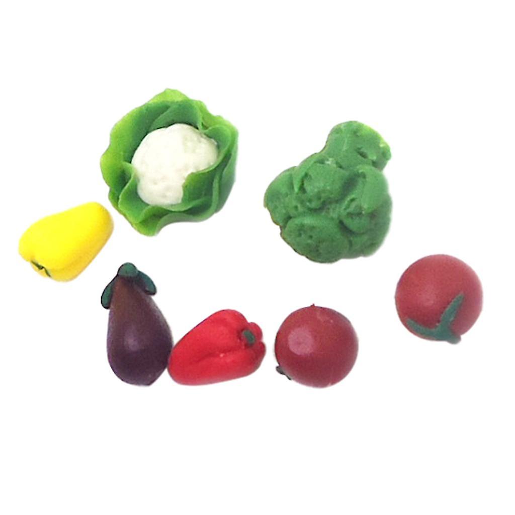 1/12 Dolls House Miniature Assorted Vegetables For Kitchen Accessory 7 Piece