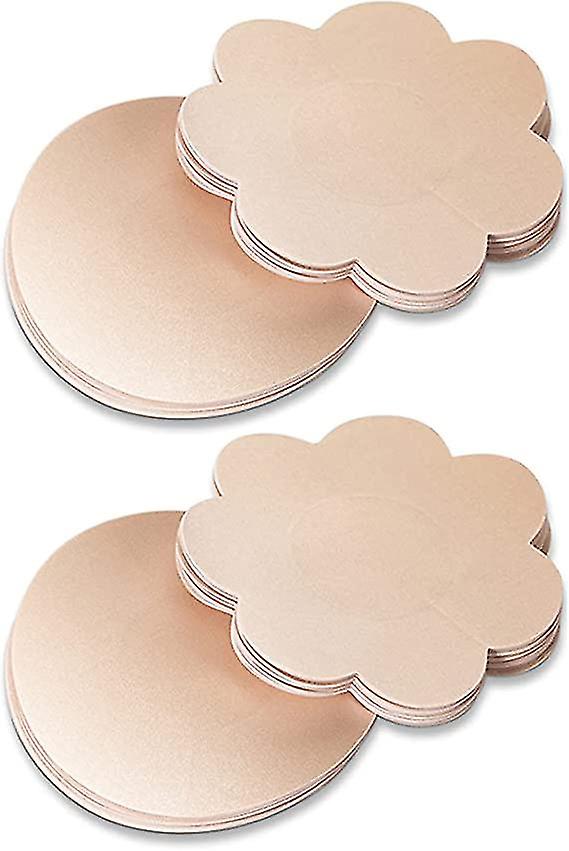 10 Pairs, Female Nipple Cover Disposable Natural And Invisible Satin Nipple Stickers Breast Petals