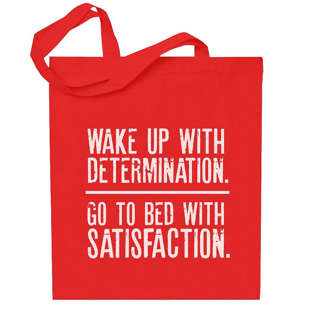 Wake Up Determination Bed With Satisfaction Totebag