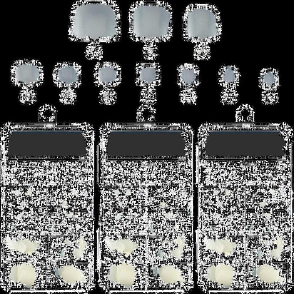  300 κομμάτια ψεύτικα Toenail άκρα ακρυλικά ψεύτικα νύχια ποδιών πλήρη κάλυψη τεχνητά γαλλικά νύχια με το κιβώτιο για τα σαλόνια νυχιών και Diy διακόσμηση ποδιών Manicu