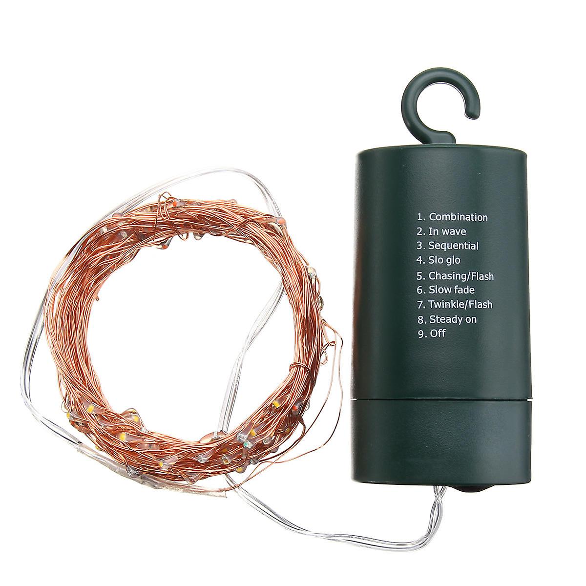 Battery Powered Waterproof 10m Copper Wire Green Shell Fairy String Lights For Christmas And Weddings