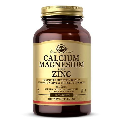 Solgar Calcium Magnesium Plus Zinc Tablets, 100 Tabs (Pack of 1)