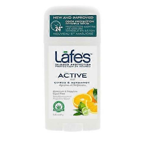 Lafes Natural Body Care Twist Stick 除臭剂活性,2.5 盎司(6 件装)