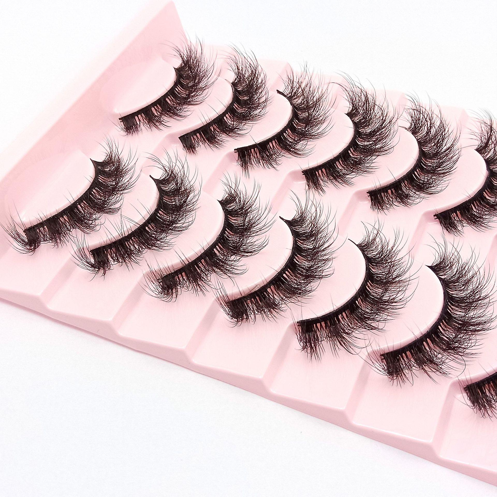 10 Pairs Thick And Curly Fake Lashes Com