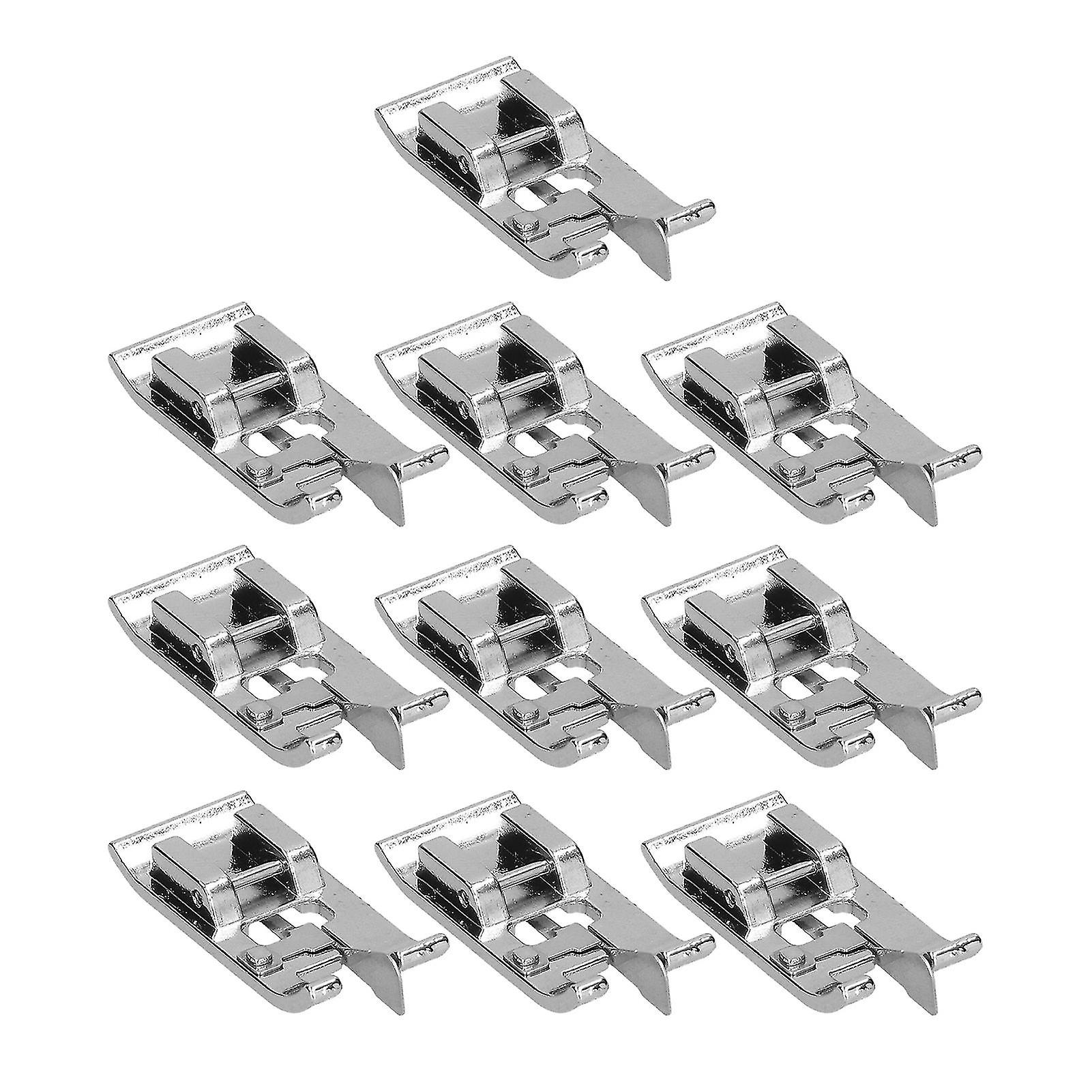 10PCS Overcast Foot Portable Durable Simple Practical Stainless Steel Overlock Presser Foot