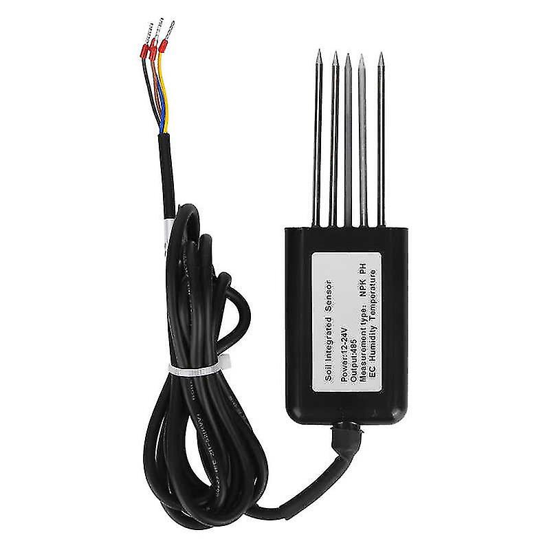 12-24V Dc Rs485 5pin Soil Ph Npk Temperature And Humidity Ec Sensor Conductivity Detector Tester Soil Multi-parameter Sensor