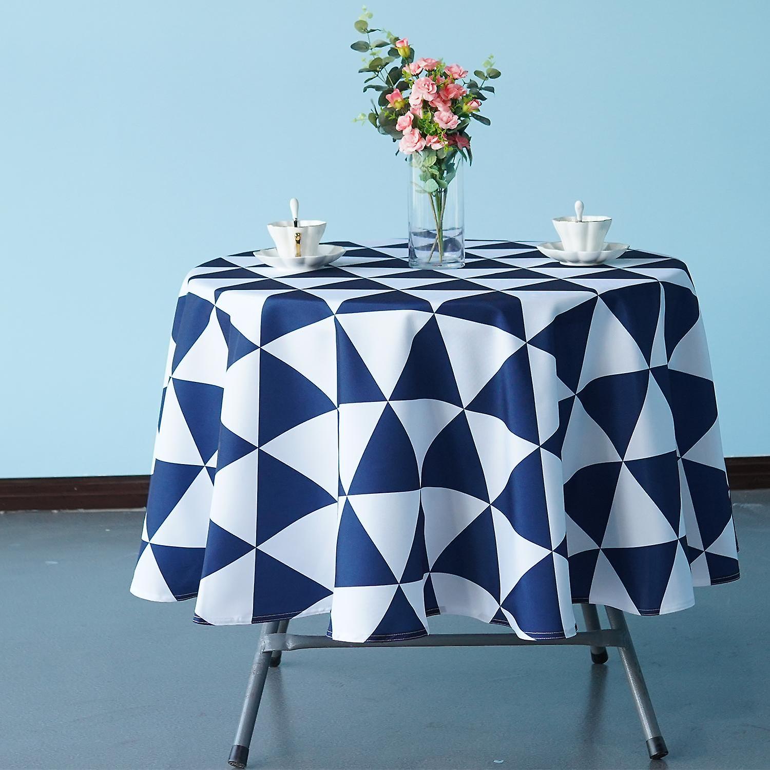 Round Line Printed Tablecloth