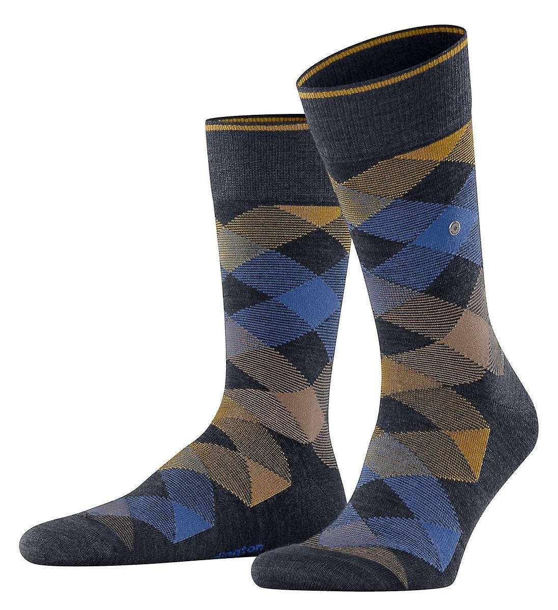 Burlington Newcastle Melange Socks - Steel Blue